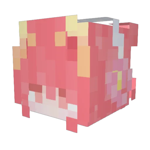 LUTAUT Minecraft avatar head, 3D render