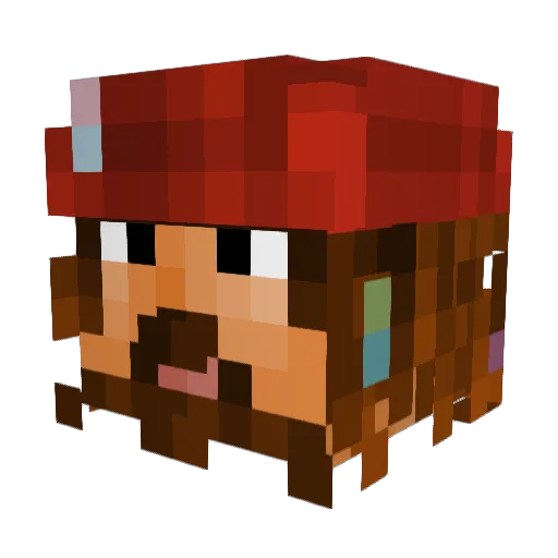 LUTEXO Minecraft avatar head, 3D render