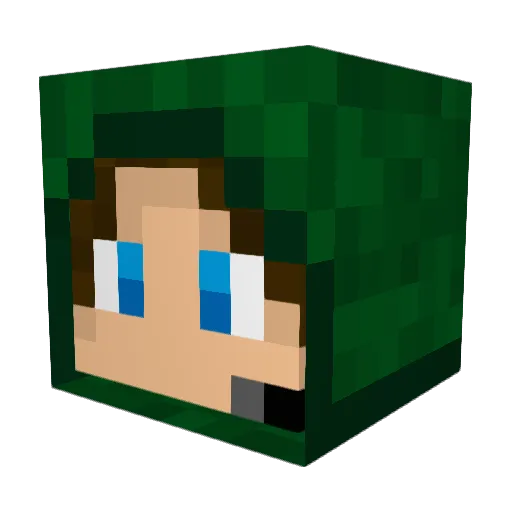 LUUKET Minecraft avatar head, 3D render