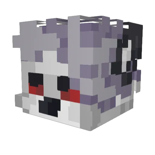 LUWUKA Minecraft avatar head, 3D render