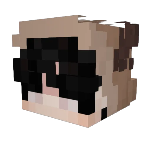 LUX1109 Minecraft avatar head, 3D render