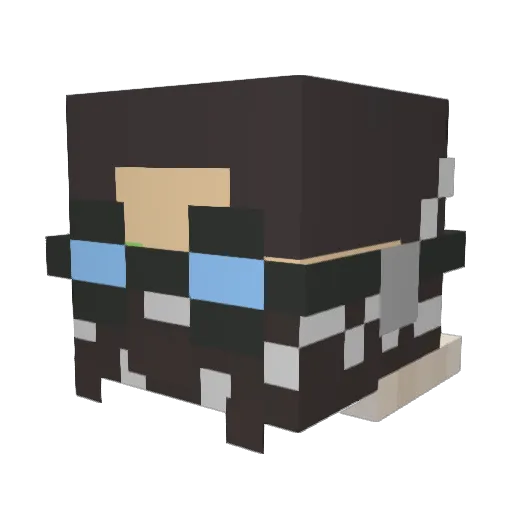 LUXOR115 Minecraft avatar head, 3D render