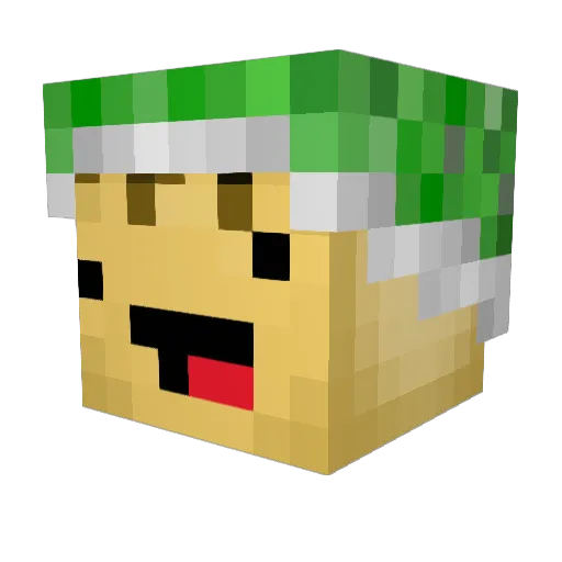 LUZIEZ Minecraft avatar head, 3D render