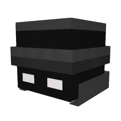 LUZR0D Minecraft avatar head, 3D render
