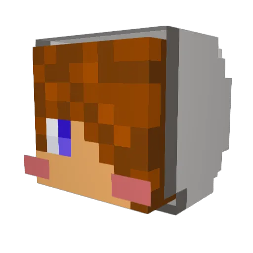 LU_Pang Minecraft avatar head, 3D render