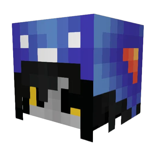 LUchamo Minecraft avatar head, 3D render