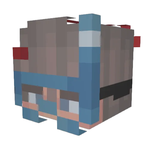 LVAlpha Minecraft avatar head, 3D render