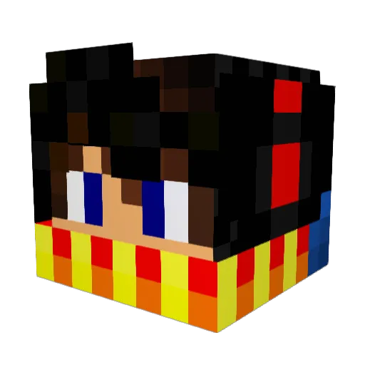 LVF91 Minecraft avatar head, 3D render