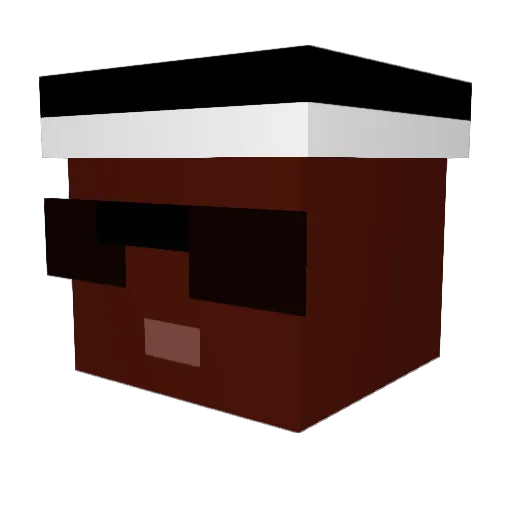 LVKELOL Minecraft avatar head, 3D render