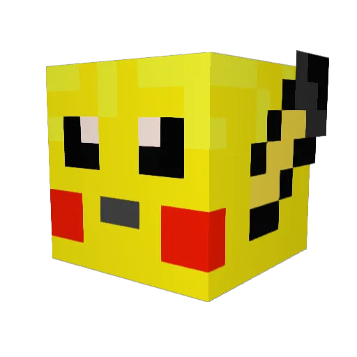 LVO101 Minecraft avatar head, 3D render
