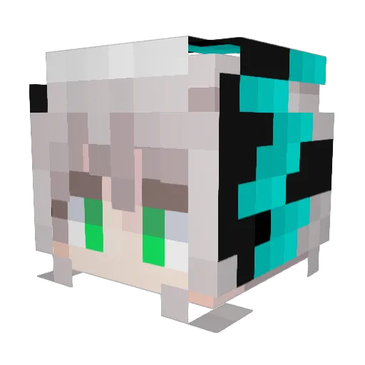 LVThunder Minecraft avatar head, 3D render
