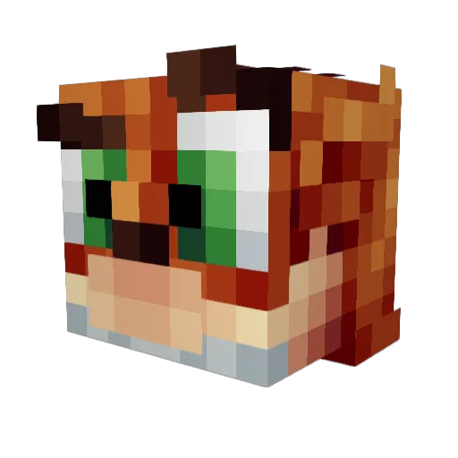 LV_Jake Minecraft avatar head, 3D render