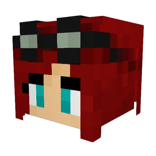 LVegasMel Minecraft avatar head, 3D render