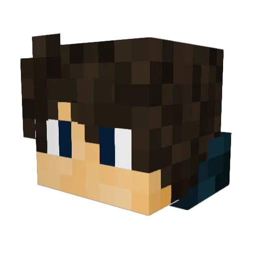 LWBerry Minecraft avatar head, 3D render