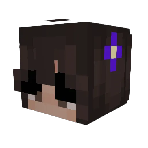 LWJanet Minecraft avatar head, 3D render