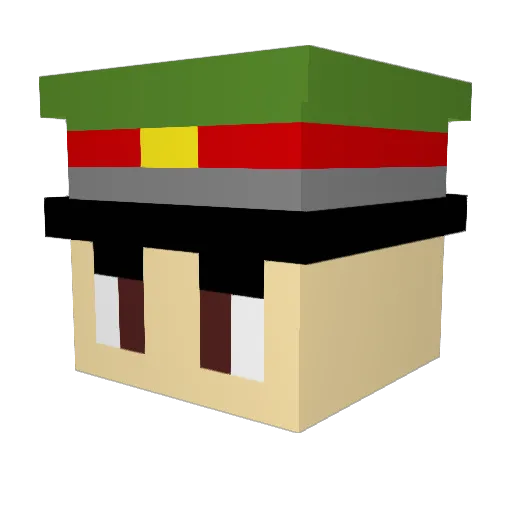 LWKYTAIKY Minecraft avatar head, 3D render