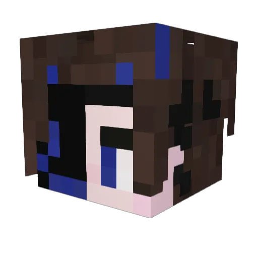 LWMC Minecraft avatar head, 3D render