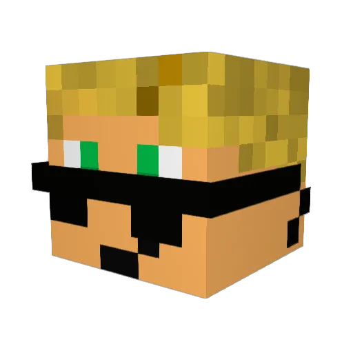LWS22699 Minecraft avatar head, 3D render