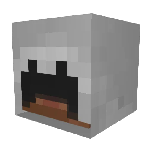 LX4K Minecraft avatar head, 3D render