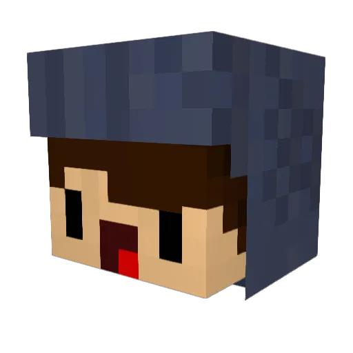 LYCAN_0624 Minecraft avatar head, 3D render