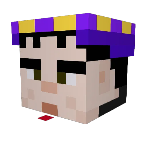 LYKether Minecraft avatar head, 3D render