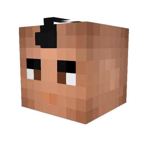 LYNXAFRICA_69 Minecraft avatar head, 3D render