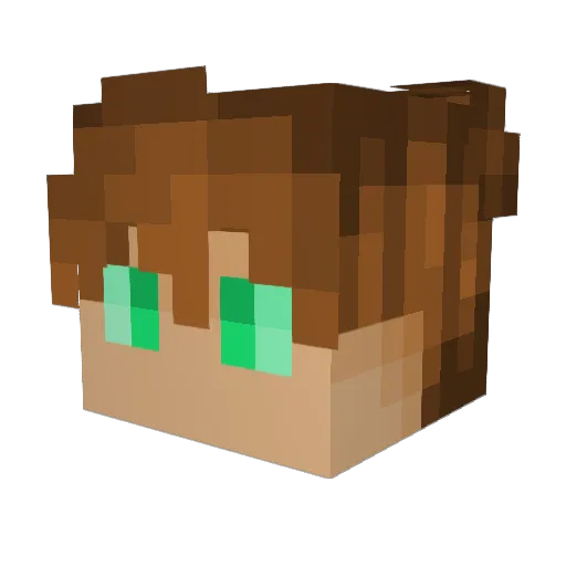 LYPORYU Minecraft avatar head, 3D render