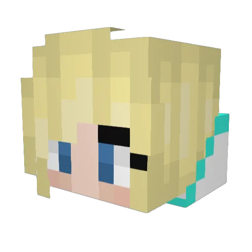 LYT030 Minecraft avatar head, 3D render