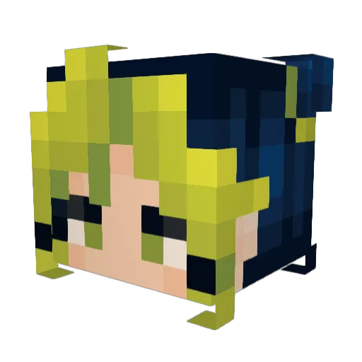 LYTR_ Minecraft avatar head, 3D render