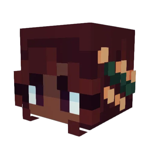 LYU00700 Minecraft avatar head, 3D render
