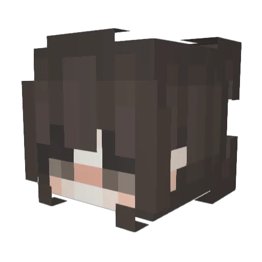 LZH_307 Minecraft avatar head, 3D render