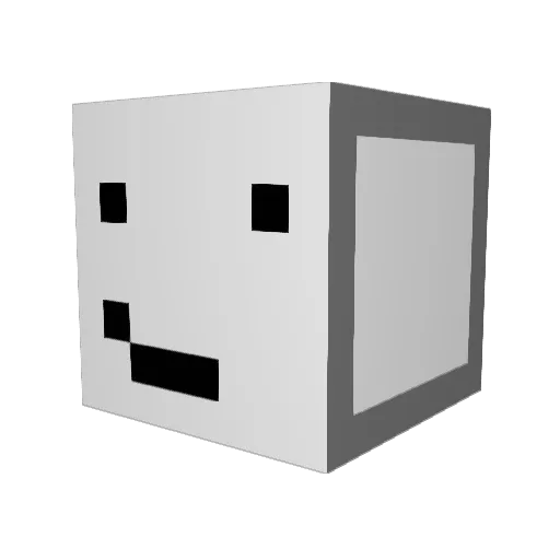 L_0420 Minecraft avatar head, 3D render