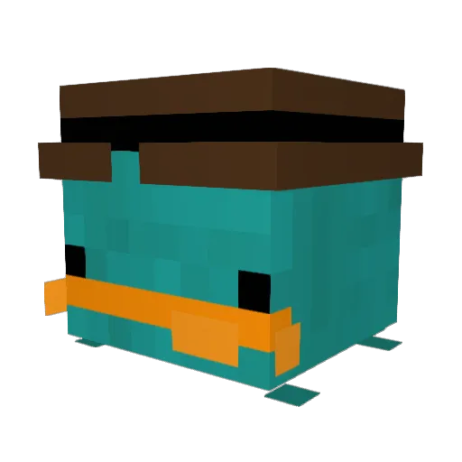 L_9832 Minecraft avatar head, 3D render