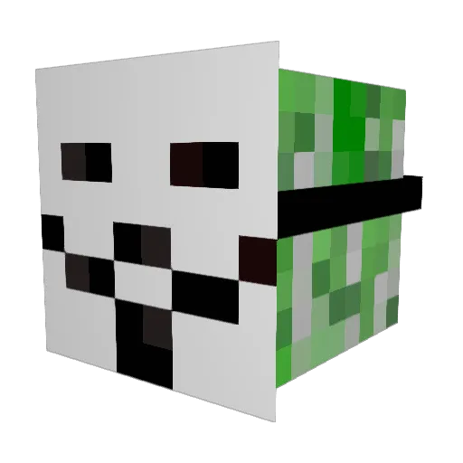 L_B__L Minecraft avatar head, 3D render