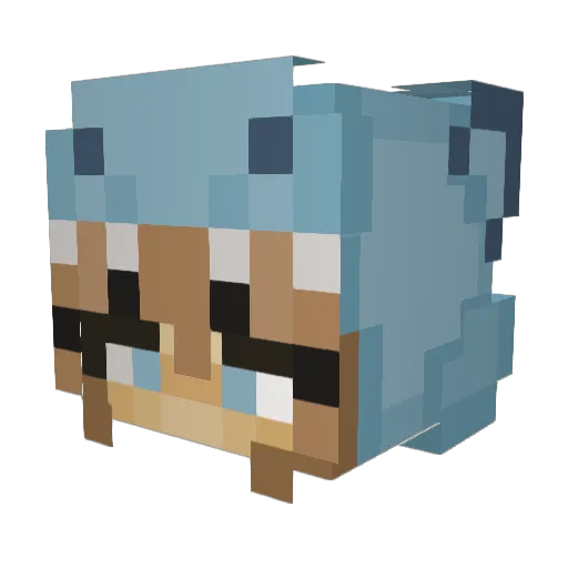 L_Cappucado Minecraft avatar head, 3D render