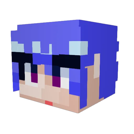L_Coke Minecraft avatar head, 3D render