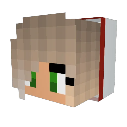 L_Diamond Minecraft avatar head, 3D render