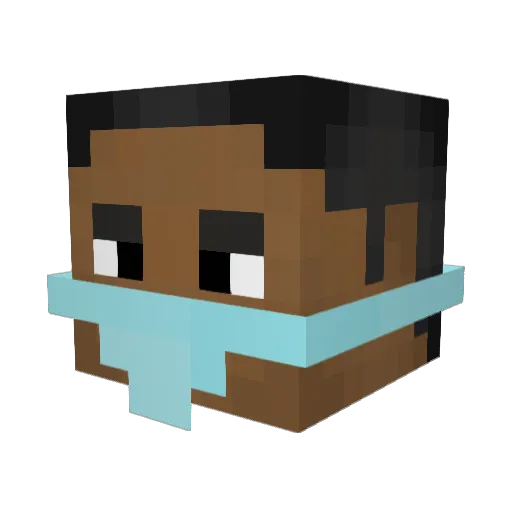 L_Dog04 Minecraft avatar head, 3D render
