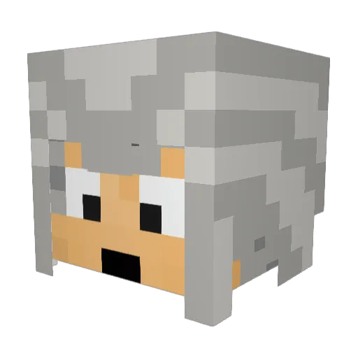 L_Dragon Minecraft avatar head, 3D render