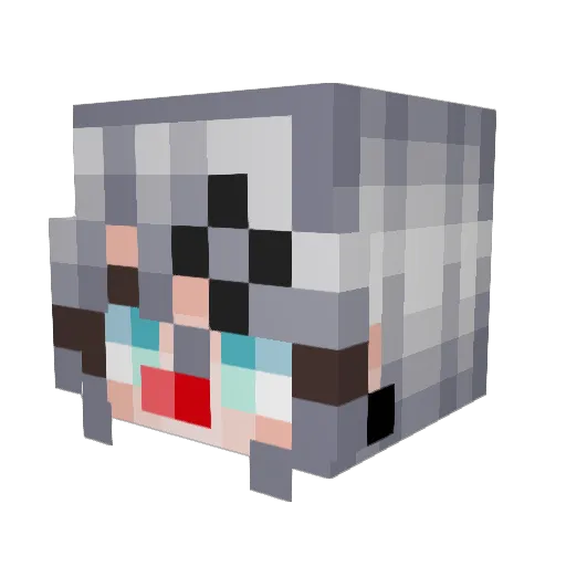 L_Fontaine Minecraft avatar head, 3D render