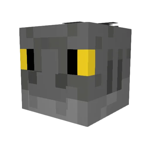 L_Godzilla Minecraft avatar head, 3D render