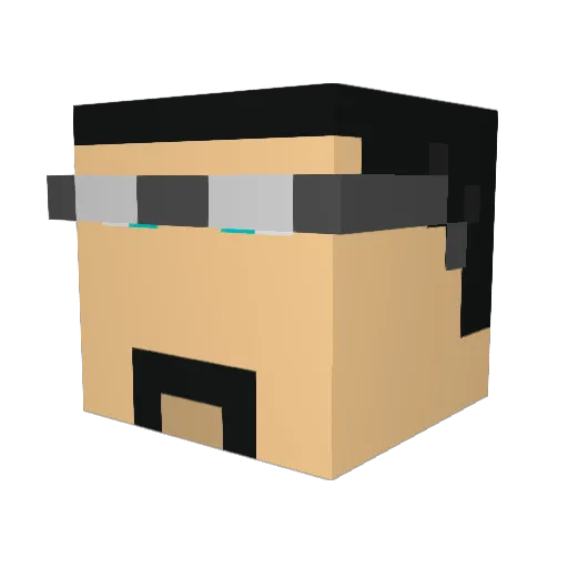 L_HERO98 Minecraft avatar head, 3D render
