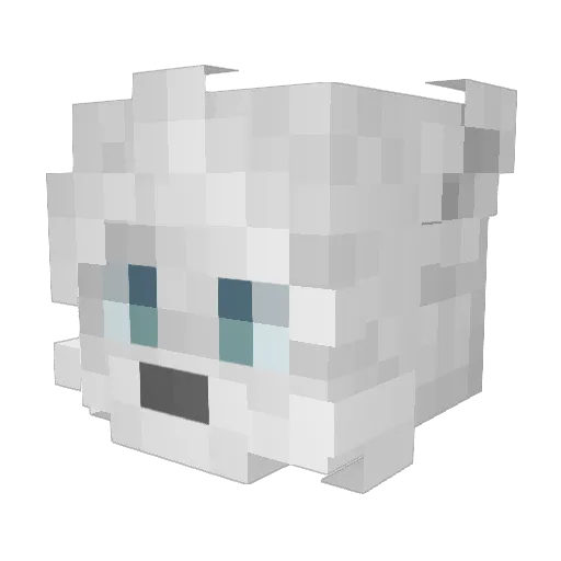 L_K1Dv Minecraft avatar head, 3D render