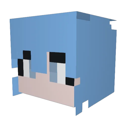 L_KUN1234 Minecraft avatar head, 3D render