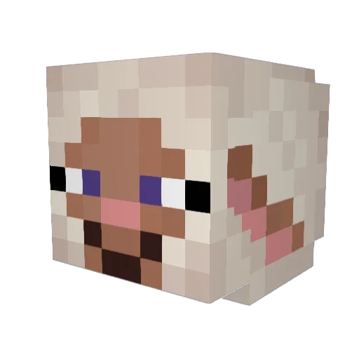 L_K_O Minecraft avatar head, 3D render