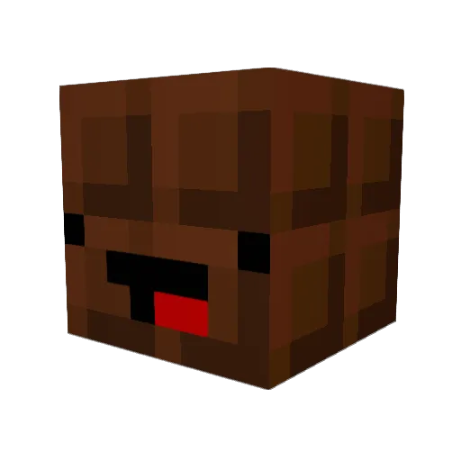 L_L_L_L_ Minecraft avatar head, 3D render