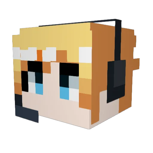 L_LeeW Minecraft avatar head, 3D render