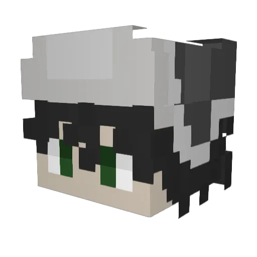 L_MA21 Minecraft avatar head, 3D render
