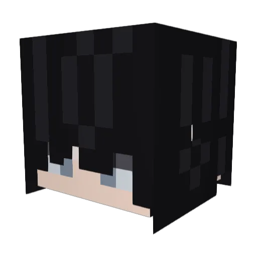 L_MC_ Minecraft avatar head, 3D render