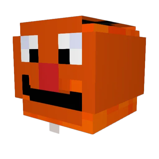 L_Minemonster Minecraft avatar head, 3D render
